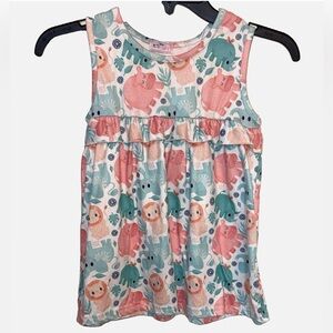 Pete + Lucy Safari Animal Dress 6 6X Elephant Lion Hippo Rhinoceros